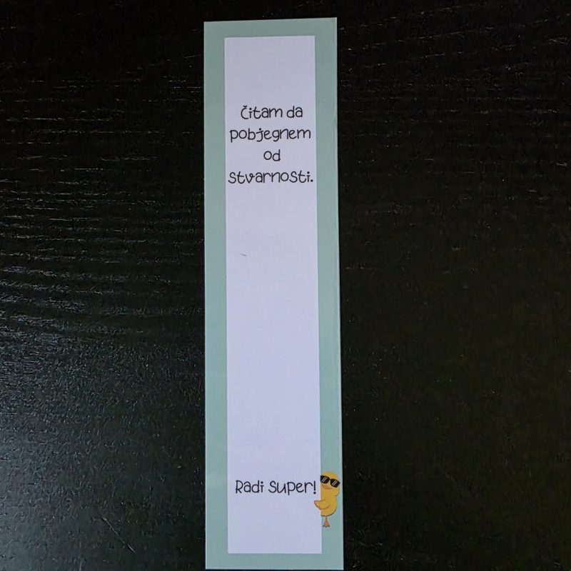 Bookmarker "Bježim od stvarnosti"